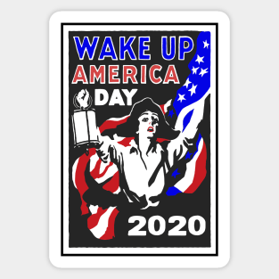 Wake Up America Woke Protest Resist Feminist Revolution 2020 Election Democrat Republican Vote Sticker